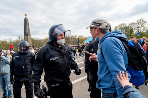 Corona-Demo - Teilnahme ohne Mund-Nasen-Bedeckung