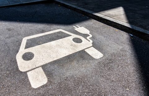 Parkplatz für Elektrofahrzeuge