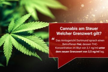 Freispruch bei Cannabis am Steuer: Neuer Grenzwert von 3,5 ng/ml THC