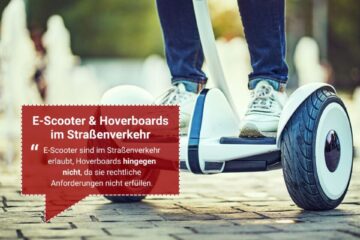 Hoverboards, E-Scooter & Co. – Was ist im Straßenverkehr erlaubt?