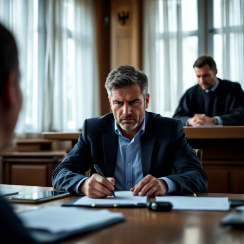 Verschlossene Tür im Flur mit einem Schild, das Hausverbot signalisiert.Verschlossene Tür im Flur mit einem Schild, das Hausverbot signalisiert.