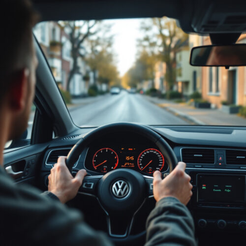 Probezeit-Fahrer rast, Tacho zu schnell. Fahrverbot, Punkte. Verkehrsrecht.