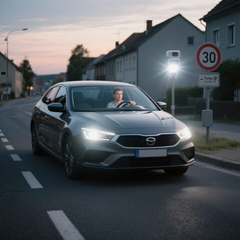Geschwindigkeitsübertretung: Auto wird geblitzt, Aufbauseminar Probezeit abgelaufen, mögliche Führerschein-Nachschulung.