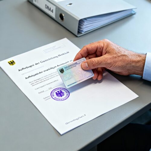 Die Behörde verfügt die Rücknahme der Fahrerlaubnis und vollzieht den Entzug des Führerscheins wegen fehlender MPU.